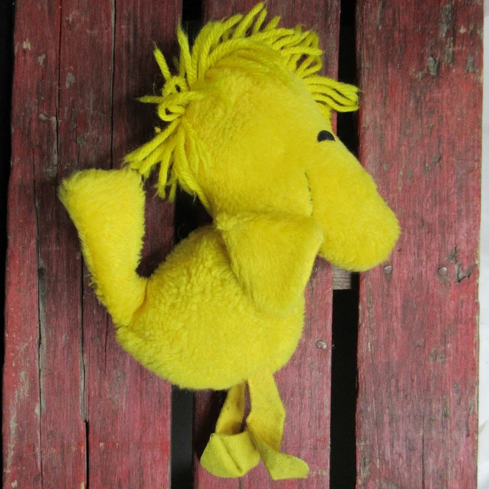 Vintage Peanuts Woodstock Plush Stuffed Animal Yellow Bird United Feature